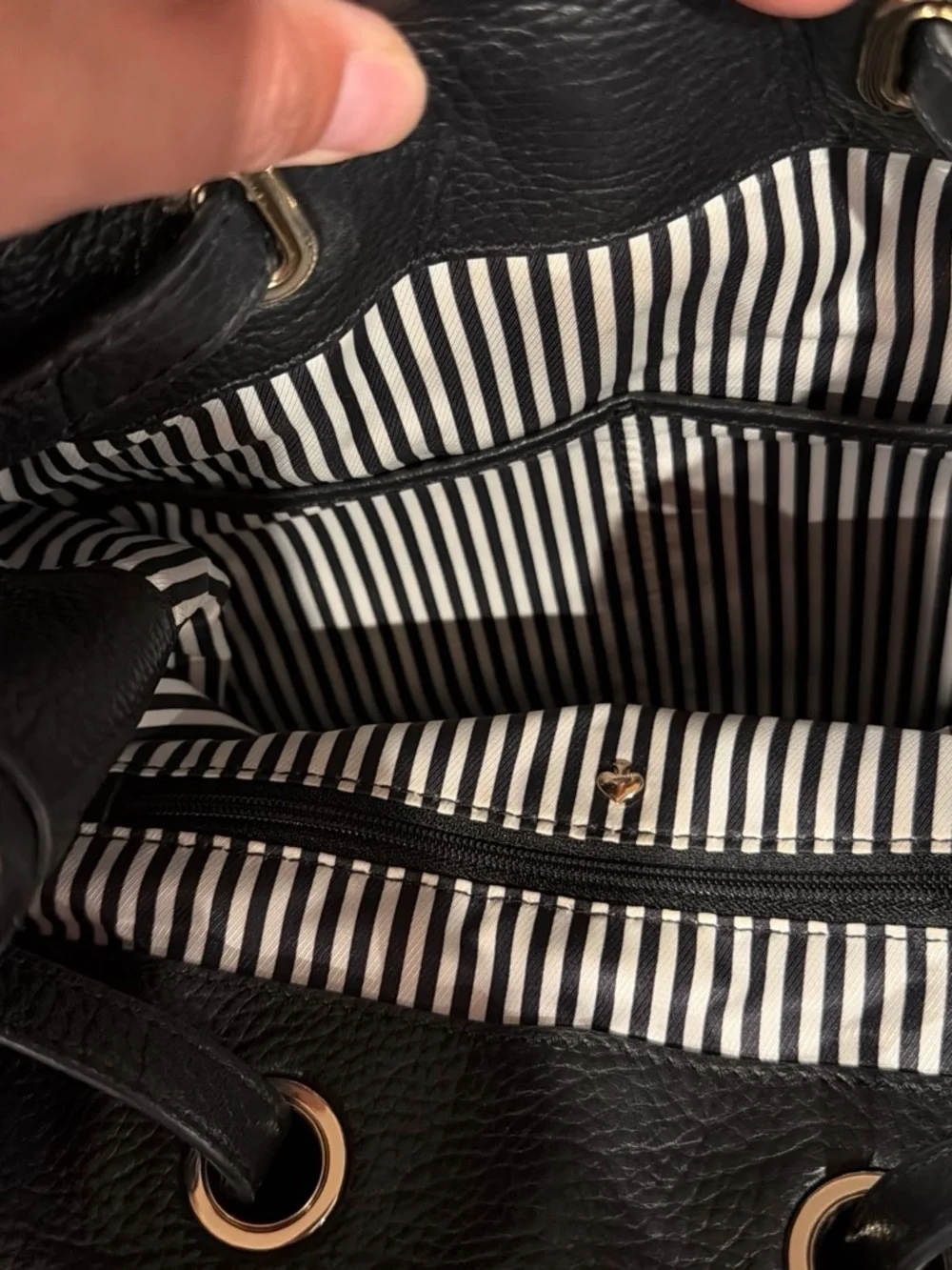 Kate Spade Black Leather Backpack